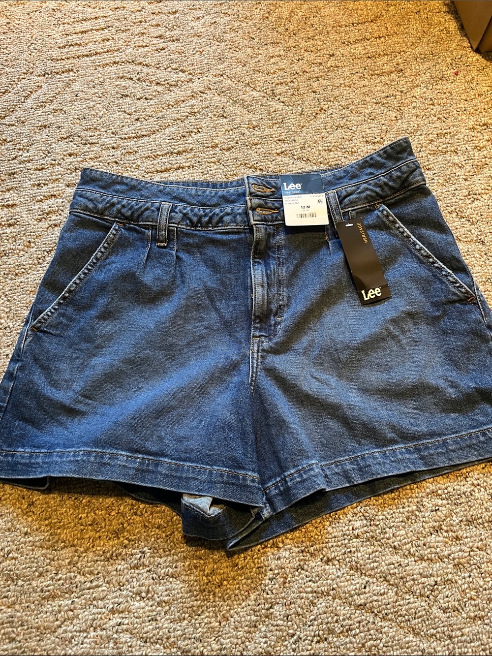 NEW Lee Women's Blue Denim Shorts 12M